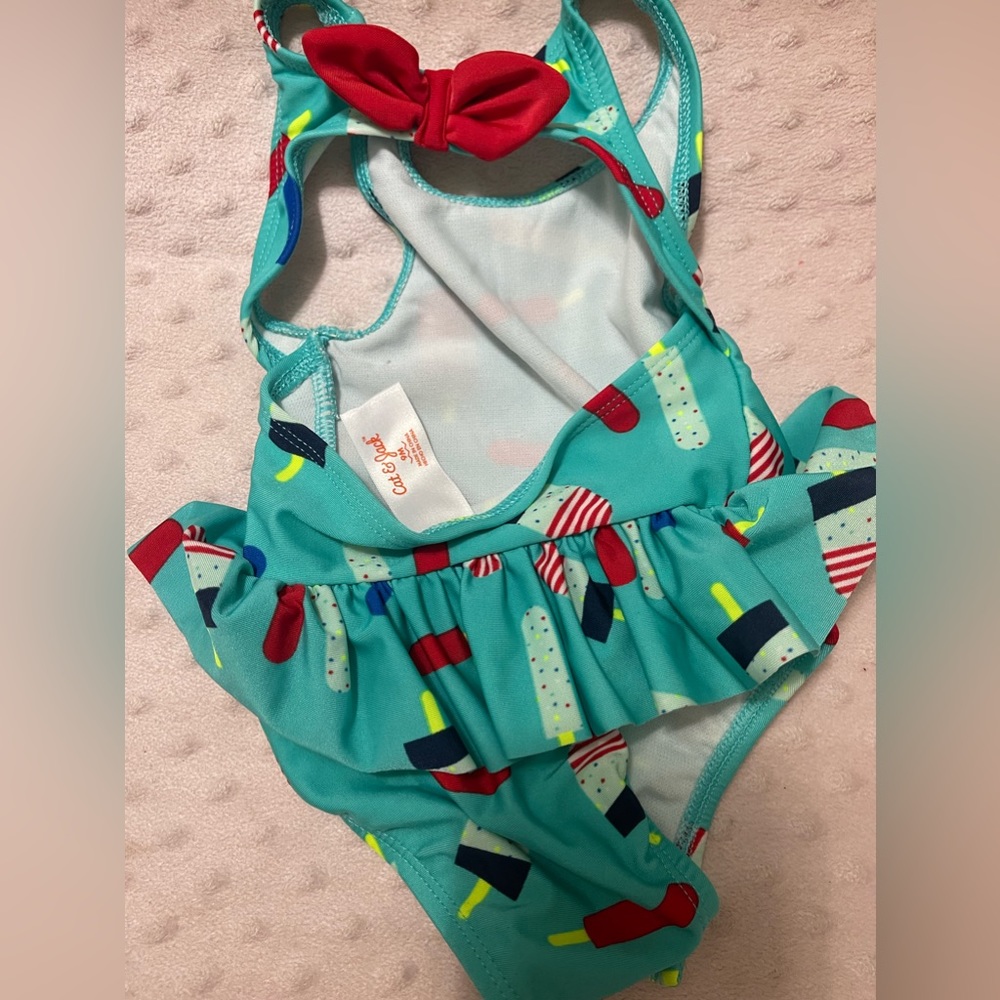 Lot of 6 Baby/ toddler bathing suits 6 months -2t